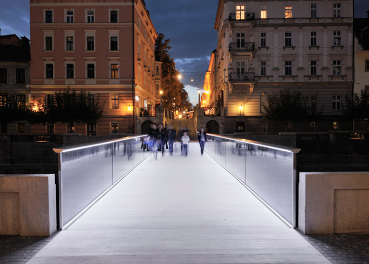 green design, eco design, sustainable design, Ljubljana, Ribja brv Footbridge, Arhitektura d.o.o., foot bridge Slovenia, Joze Plecnik