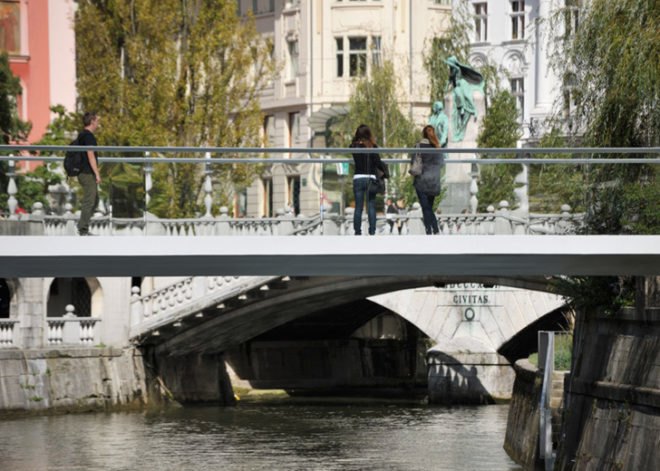 green design, eco design, sustainable design, Ljubljana, Ribja brv Footbridge, Arhitektura d.o.o., foot bridge Slovenia, Joze Plecnik