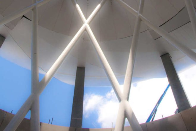 Safdie Architects, Artscience Museum Singapore, Singapore, musem, lilypad architecture, arup, singapore architecture, Fiber Reinforced Polymer, floating building, sustainable architecture, rainwater harvesting, rainwater collection