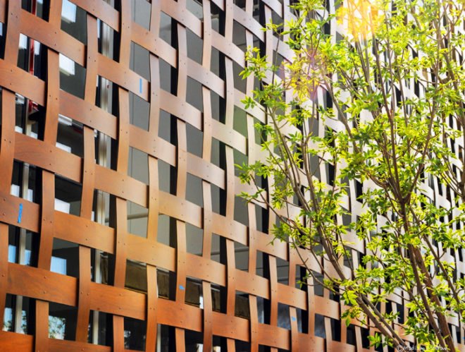 Aspen Art Museum, Shigeru Ban, museum, wooden architecture, woven exterior, wooden facade, lattice architecture, art museum, veneer, controversial buildings