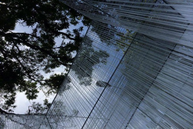 Cascade of Light, BenjaminGarciaSaxe, universidad veritas, student project, costa rica, eco pavilion,