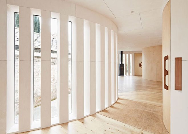 Chimes House, David Sheppard Architects, UK architects, small houses, curved walls, pianist home, daylit home, natural lighting, tiny spaces
