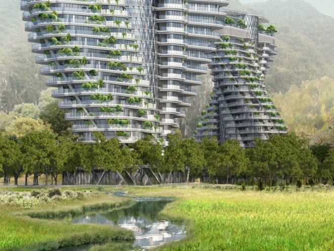 Vincent Callebaut, Citytrees DNA Towers, Citytrees, DNA design, green towers, energy-efficient towers, recycling, passivhaus, vertical city, vertical garden