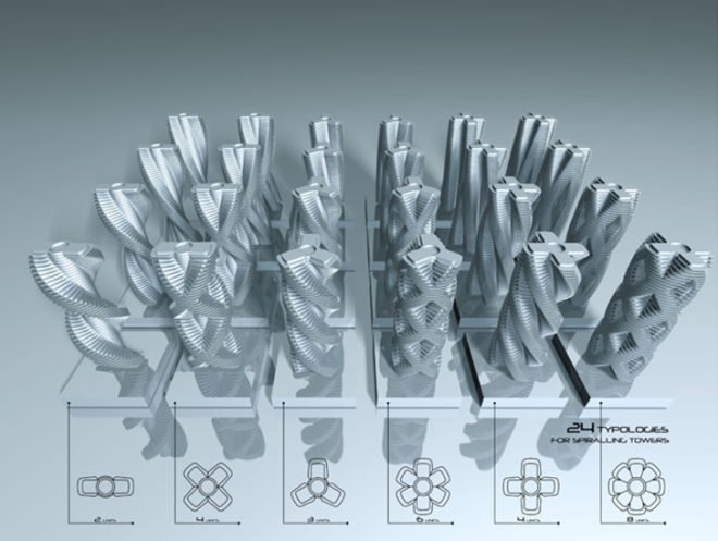 Vincent Callebaut, Citytrees DNA Towers, Citytrees, DNA design, green towers, energy-efficient towers, recycling, passivhaus, vertical city, vertical garden