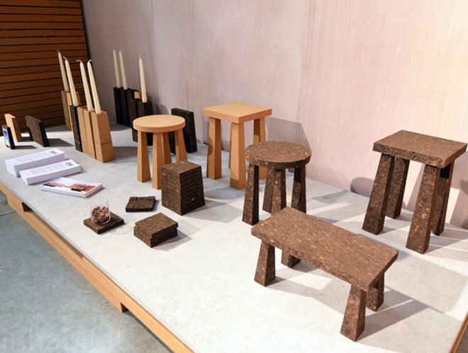 Recycled Cork Furniture, Corkinho, 15 young designers, Biennale Interieur, Design Platform Flanders, Design Parcours, Belgium, Flanders, Flemish Designers, Belgian Designers, Ventura Interieur, Kortrijk, interior design, green design, sustainable design, green interiors
