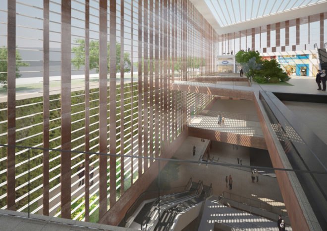 French architects, EMBT, Elizabeth de Portzamparc, metro station, train station, train station Paris, Paris metro, Paris architecture, architecture competition