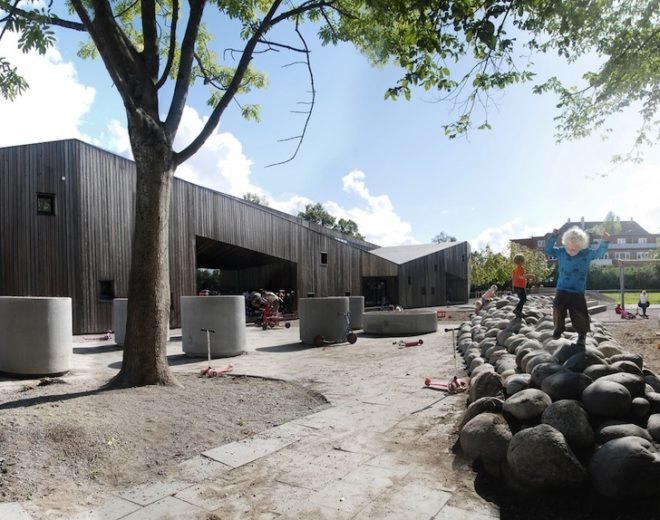 Fagerborg Kindergarten, Norway, Reiulf Ramstad Architects, Oslo, Norway, kindergarten, nursery, kindergarten design, wood kindergarten, timber structure, timber building, timber architecture, cantilever