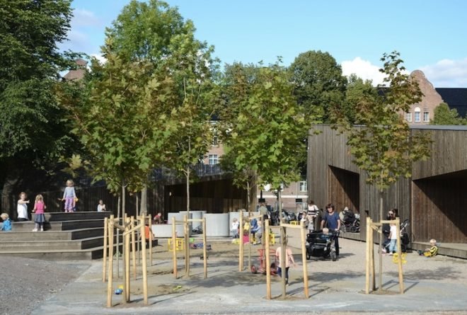 Fagerborg Kindergarten, Norway, Reiulf Ramstad Architects, Oslo, Norway, kindergarten, nursery, kindergarten design, wood kindergarten, timber structure, timber building, timber architecture, cantilever