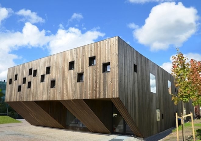 Fagerborg Kindergarten, Norway, Reiulf Ramstad Architects, Oslo, Norway, kindergarten, nursery, kindergarten design, wood kindergarten, timber structure, timber building, timber architecture, cantilever