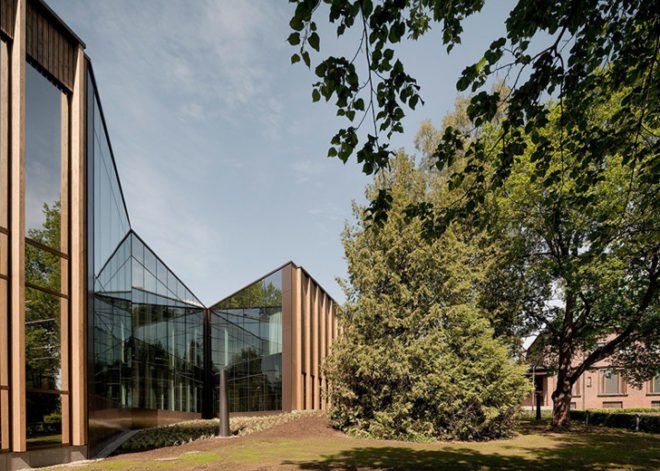 MX_SI studio, wooden facade, Mänttä museum, locally sourced materials, spanish architects, wood, natural materials, green architecture, Finland, finnish architecture