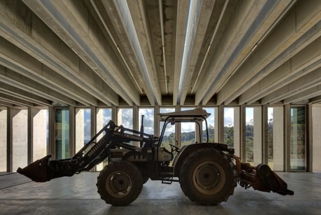 Lune de Sang, Lune de Sang sheds, World Architecture Festival, WAF 2014 Award, CHROFI, New South Wales, Australia, shed, pavilions, sustainable forest, sustainably managed forest, landscape regeneration project, cantilever, concrete beams,