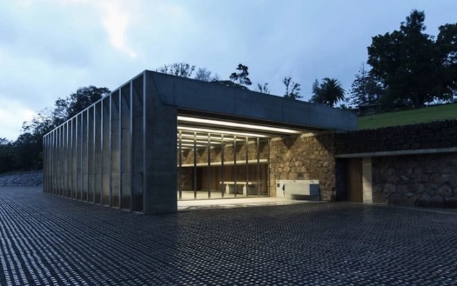 Lune de Sang, Lune de Sang sheds, World Architecture Festival, WAF 2014 Award, CHROFI, New South Wales, Australia, shed, pavilions, sustainable forest, sustainably managed forest, landscape regeneration project, cantilever, concrete beams,