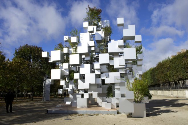 Many Small Cubes, Sou Fujimoto, FIAC 2014, art installation, sculpture, architectural sculpture, galerie philippe gravier, patrick rimoux