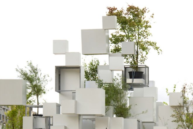 Many Small Cubes, Sou Fujimoto, FIAC 2014, art installation, sculpture, architectural sculpture, galerie philippe gravier, patrick rimoux