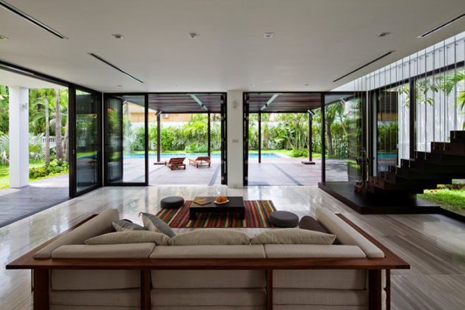 MM++ architects, home renovation, Thao dien House, green living walls, open plan layout, minimalistic living, Ho Chi Minh City, Vietnam