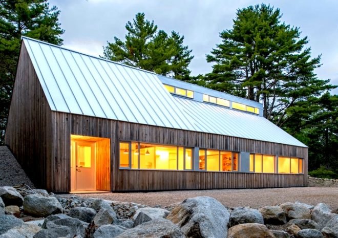 Omar Gandhi, OSB, plywood, Moore Studio, Nova Scotia, Canada, Canadian architecture, industrial fixtures, concrete flooring, nova scotia vernacular, clerestory window, natural light, wood cabin, cabin, artists retreat, artist studio