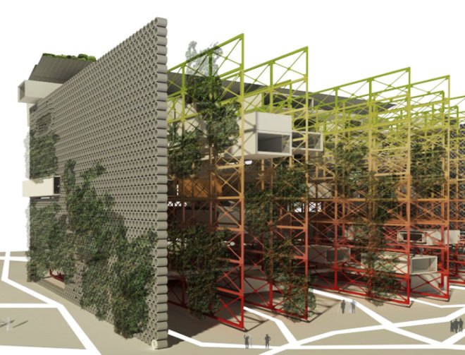 Cristian Ferrera, Natural Symphony, natural symphony, International Architecture Biennale in Argentina, Argentina, International Architecture, sustainable architecture, sustainability, greywater, rainwater collection, wind cells, wind energy, solar power, solar panels