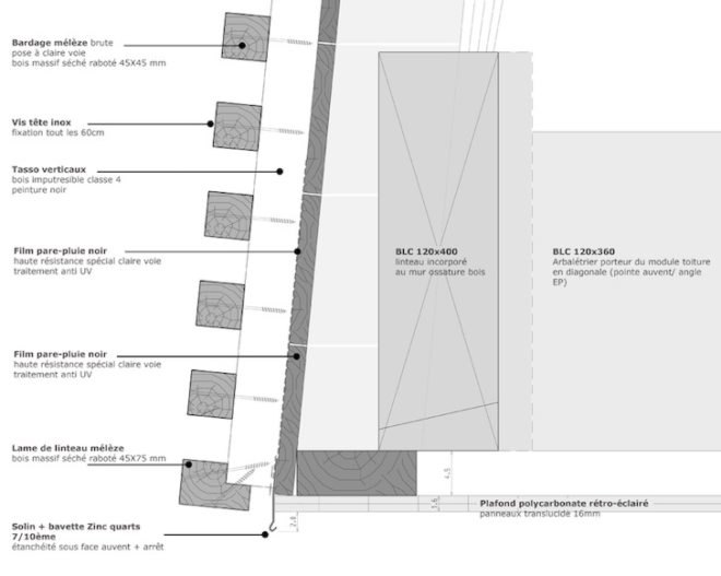france, Jean-Luc Fugier, bakelised plywood, brise-soleil, cabin, parking attendant pavilion, timber shell, timber hut, polycarbonate alveolar panels,