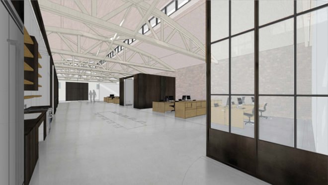 Olson Kundig Architects, Sarofsky Corporation, movies, office space, studio space, green renovation, preservation, Chicago, Seattle architects