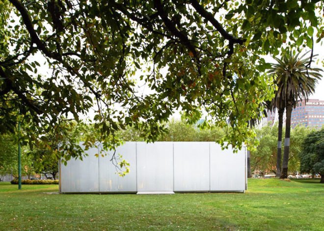 green design, eco design, sustainable design, Sean Godsell, convertible pavilion, Queen victoria Gardens Melbourne, MPavilion, pneumatic arm pavilion