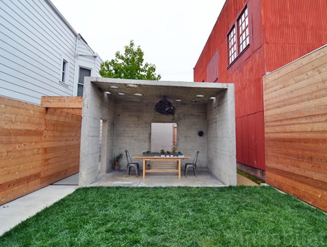 Tree Root Chandelier, Concrete House Yard, San Francisco Concrete House, Mission District Concrete House, Shotwell Street Home, Todd Davis Architecture, Shotwell Residence, green renovation, sustainable architecture, green architecture, sustainable design, green design, aia SF, architecture and the city festival, home tours, green building, san francisco, mission district