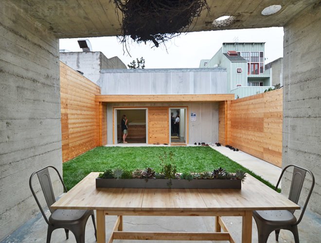 Tree Root Chandelier, Concrete House Yard, San Francisco Concrete House, Mission District Concrete House, Shotwell Street Home, Todd Davis Architecture, Shotwell Residence, green renovation, sustainable architecture, green architecture, sustainable design, green design, aia SF, architecture and the city festival, home tours, green building, san francisco, mission district
