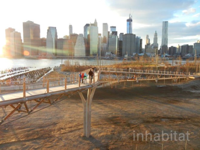 Brooklyn bridge, Squibb Park Bridge, Brooklyn promenade, Squibb Park, bouncy bridge brooklyn, Brooklyn Bridge Park, bridge design, park design, park infrastructure
