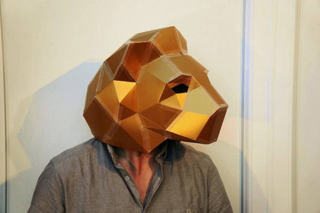 Steve Wintercroft, diy art, dyi masks, dyi halloween costume, halloween, paper art, paper sculpture, recycled paper, green design