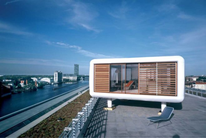 green design, eco design, sustainable design , hotel Daniel, LoftCube, pop up penthouse, Studio Aisslinger, Graz Austria