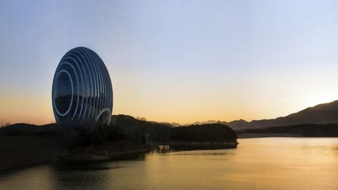 hydroelectric powered LEDs, Sunrise kempinski hotel, beijing, china, chinese architecture, yangqi lake, Shanghai Huadu Architect Design Co., hotel, hotel design, chinese hotel