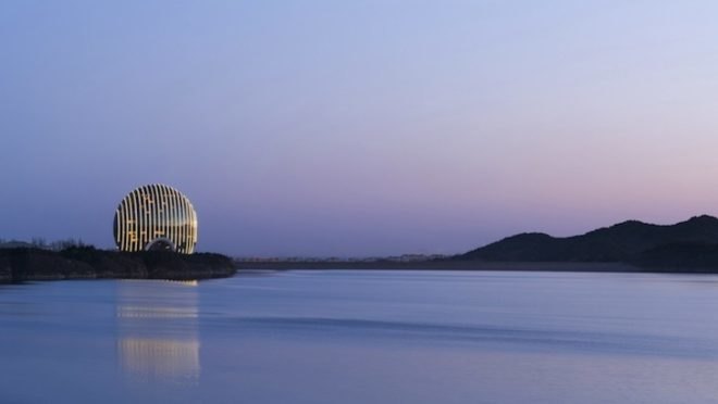 hydroelectric powered LEDs, Sunrise kempinski hotel, beijing, china, chinese architecture, yangqi lake, Shanghai Huadu Architect Design Co., hotel, hotel design, chinese hotel