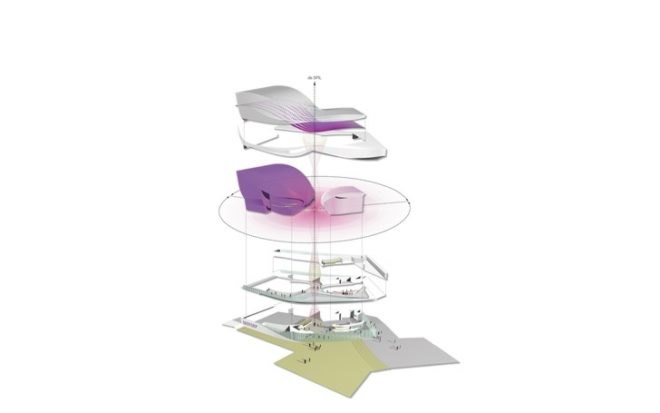 UNStudio, Theatre de Stoep, Spijkeniss, architecture, theater design, theater acoustics, urban design, dutch architecture, LED lighting