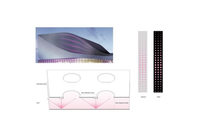 UNStudio, Theatre de Stoep, Spijkeniss, architecture, theater design, theater acoustics, urban design, dutch architecture, LED lighting