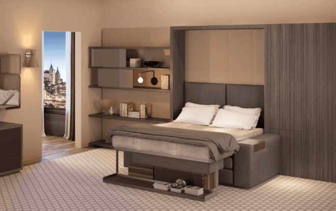 Resource Furniture, micro apartment, micro living, small living, tiny apartments, green design, eco design, green furniture, double duty furniture, sustainable furniture, hotel resource, dwell on design ny, dwell on design, double duty furniture, furniture for small spaces