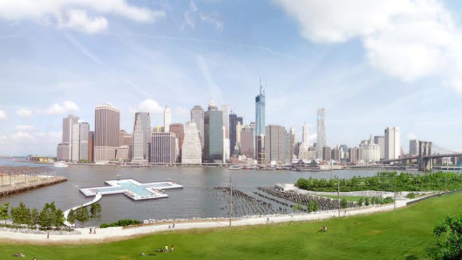 +pool, + pool, plus pool, kanye west, Conor Dywer, Dong-Ping Wong, Oana Stanescu, Archie Coates IV, Jeff Franklin, janes carousel, plus shaped pool, water filtering pool, Carol Lim & Humberto Leon, east river pool, brooklyn bridge park
