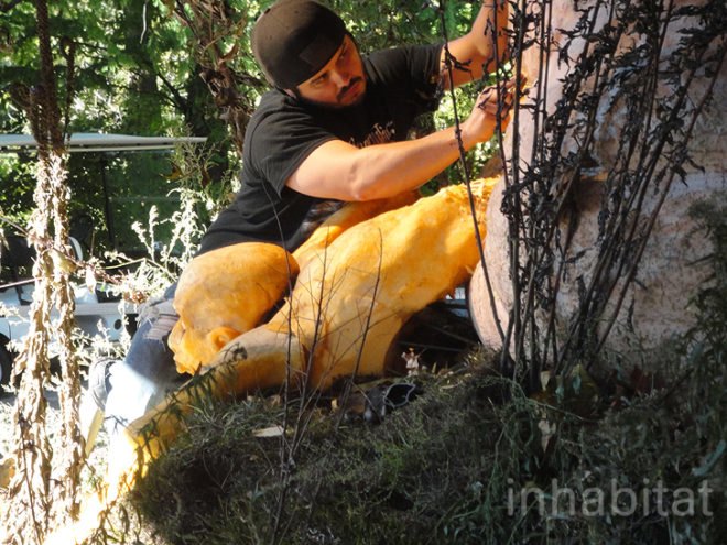 green design, eco design, sustainable design, Ray Villafane, carved pumpkins, New York Botanical Garden, Halloween, Bronx