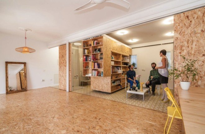 multifunctional, PKMN Architectures, ERREPILA, Yolanda Pila, All I Own House, sliding dividers, modular dividers, dividers, transformable home, modular units, foldaway furniture, space saving furniture, space saving apartment, tiny apartment,