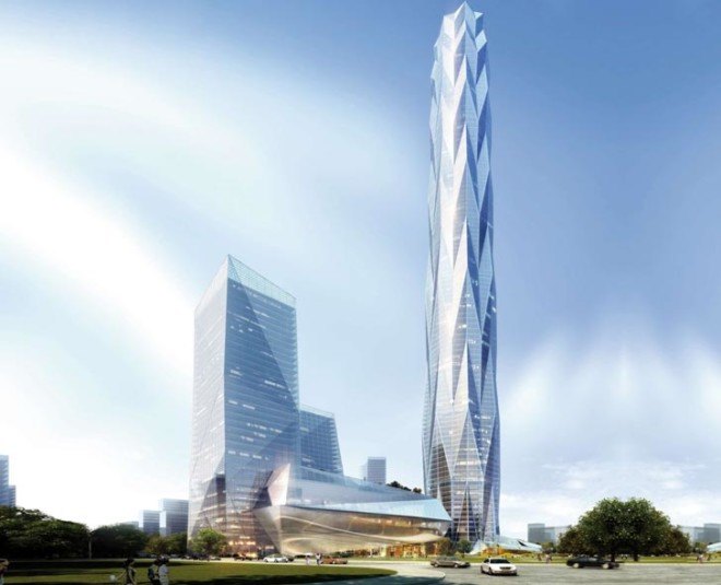 Greenland Tower Chengdu, Chengdu, China, world's tallest building, skyscraper, highrise, Adrian Smith + Gordon Gill Architecture, crystalline, glass facade, LED lighting