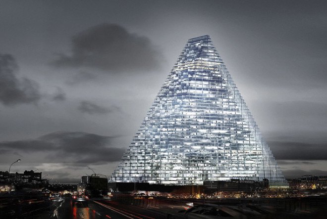 green design, eco design, sustainable design , triangular architecture, Herzog & de Meuron, triangular skyscraper, Tour Triangle, Mayor Anne Hidalgo