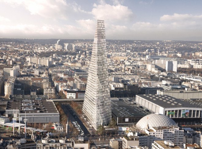 green design, eco design, sustainable design , triangular architecture, Herzog & de Meuron, triangular skyscraper, Tour Triangle, Mayor Anne Hidalgo