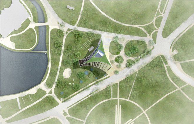 LOHA Architects, Hungarian House of Music, music, performance space, Hungary, house of music, concrete building, steel, wood
