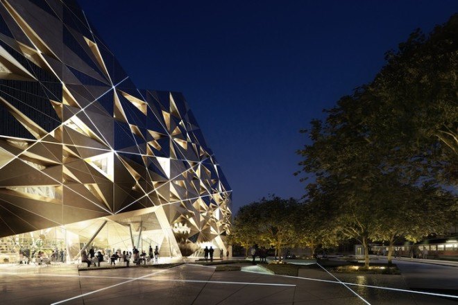 Sweden, Juvelen, Uppsala, LEED Platinum, solar cells, plus energy, office building, LEED Platinum office building, plus energy architecture, sustainable architecture, Skanska, Utopia Arkitekter, bicycles