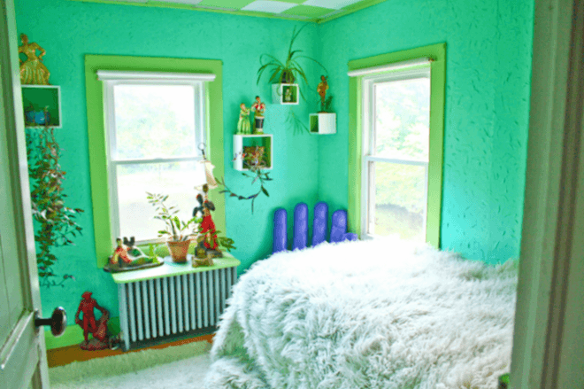 Katwise Calico house, artist Kat O'Sullivan, High Falls, New York, design, home renovation, colorful homes, artists homes, home design, home renovation ny, colorful homes, renovated farmhouses