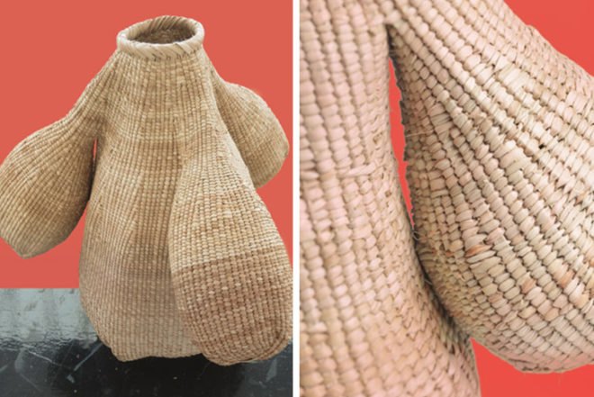 Matali Crasset, Gourd's Family, Basket Case II, weaved baskets, social design, waving workshop, biodegradable containers, waved dried plants