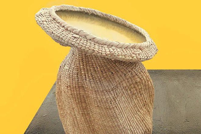 Matali Crasset, Gourd's Family, Basket Case II, weaved baskets, social design, waving workshop, biodegradable containers, waved dried plants