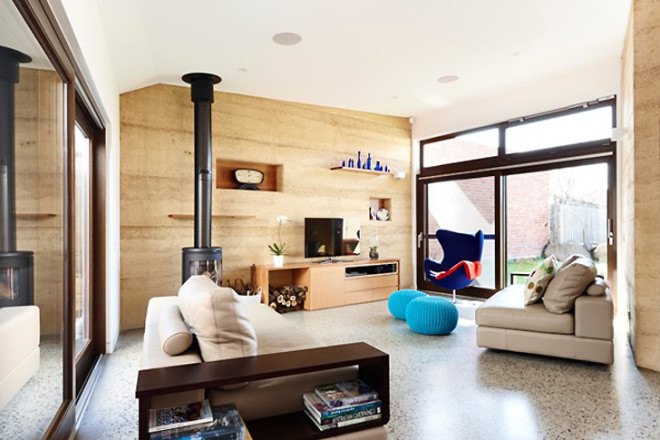 Stefen Welsch Architects, hemp house, hempcrate, natural materials, renewable materials, rammed earth, timber, passive house, melbourne, australian architects, passive cooling, natural light