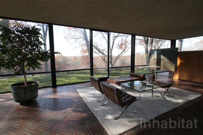 green design, eco design, sustainable design, Philip Johnson Glass House, New Canaan, radiant flooring, David Whitney, mid-century modern
