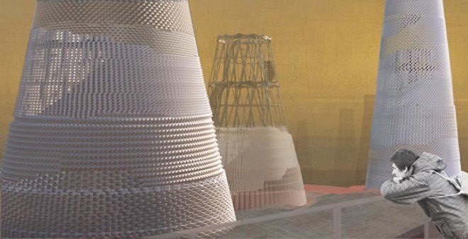 Royal College of Art, student project, student work, green renovation, pottery towers, pottery factory, renovation project, brickwork, brick pattern, refurbished factory, Olivia Wright