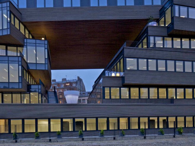 Pushed Slab, MVRDV, eco office, sustainable office, paris, eco-quarter, energy efficient office