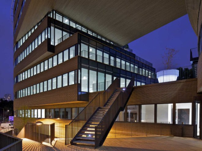 Pushed Slab, MVRDV, eco office, sustainable office, paris, eco-quarter, energy efficient office